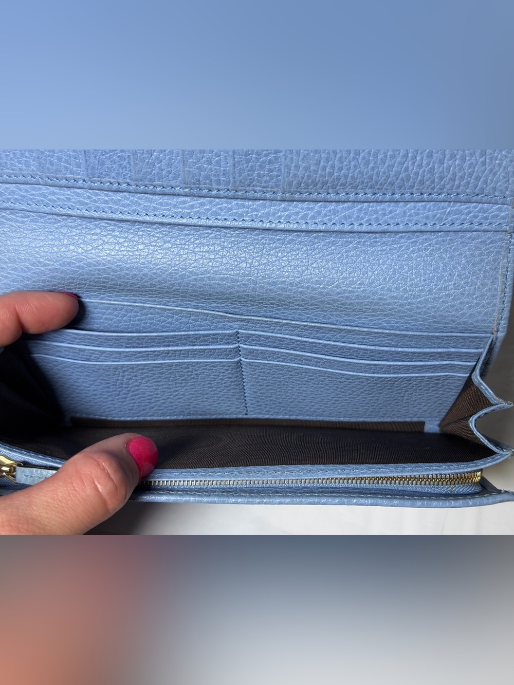 Gucci continental blue wallet with box - Picture 10 of 16